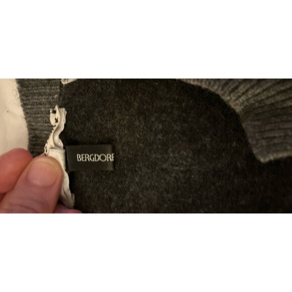 Bergdorf Goodman Knitted Cashmere Cardigan Gray Color-block Size XSmall - Picture 9 of 11